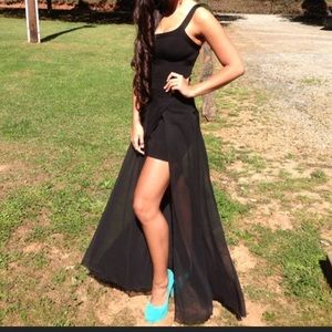 Bebe Sheer Cocktail Dress